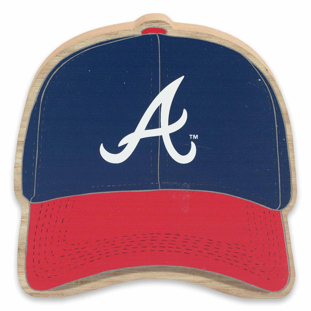 MLB Atlanta Braves Ballcap Tabletop Wood Decor