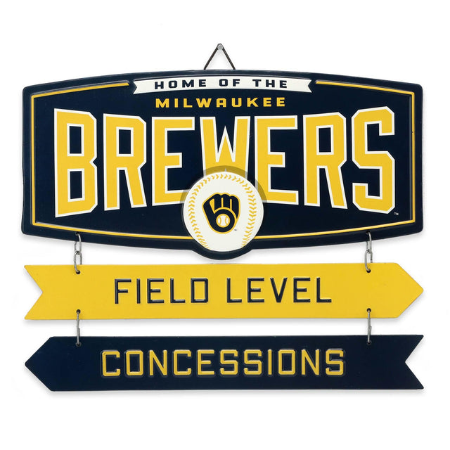 Milwaukee Brewers Field Level Concessions Metal Sign