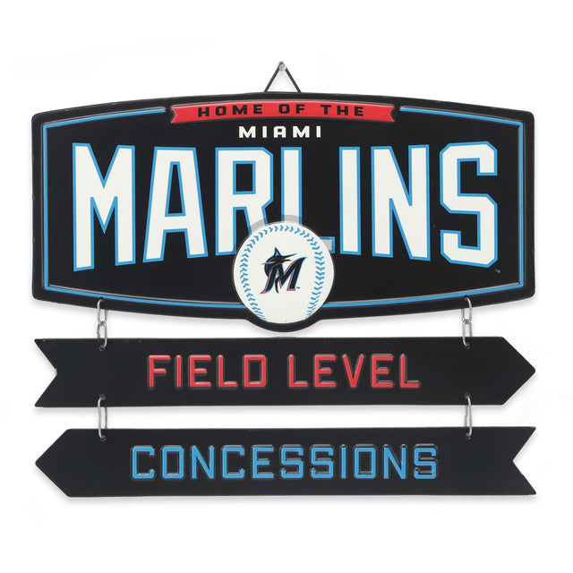 Miami Marlins Field Level Concessions Metal Sign