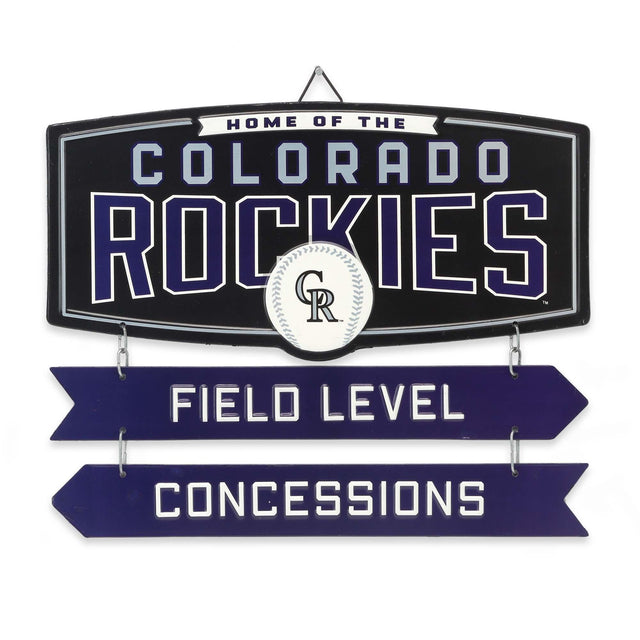 Colorado Rockies Field Level Concessions Metal Sign