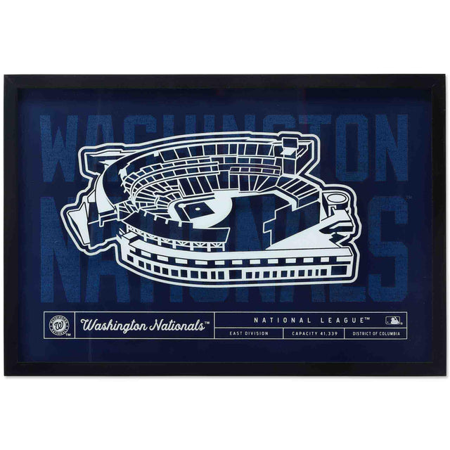Washington Nationals Park Aerial Stadium View Framed Glass Wall Decor