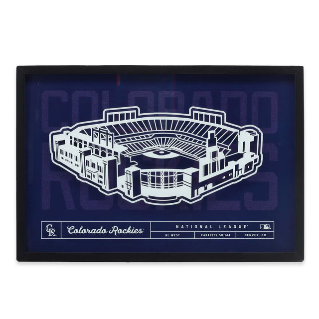 Colorado Rockies Stadium Glass Framed Wall Decor
