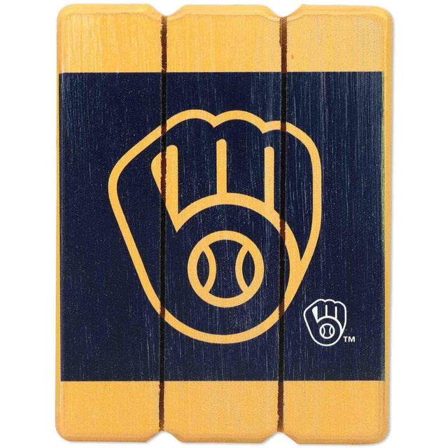 Milwaukee Brewers Planked Wood Magnet