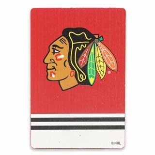 Chicago Blackhawks Logo Wood Magnet