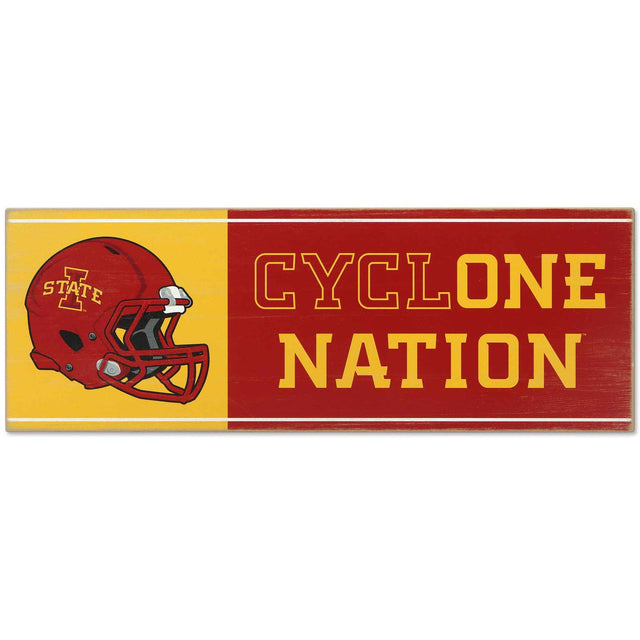 Iowa State University CyclOne Nation Tradition Wood Wall Decor