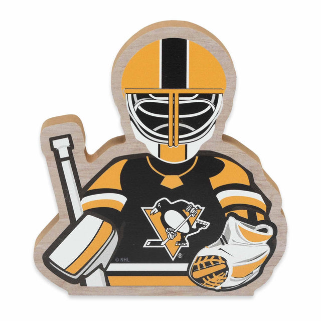 National Hockey League NHL Pittsburgh Penguins Goalie Tabletop Wood Decor