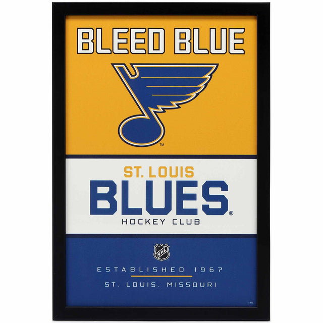 St. Louis Blues Team Spirit Framed Wood Wall Decor