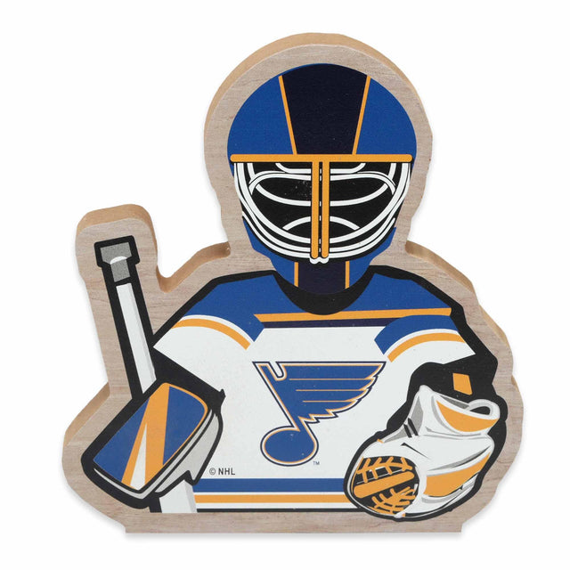 National Hockey League NHL St. Louis Blues Goalie Tabletop Wood Decor