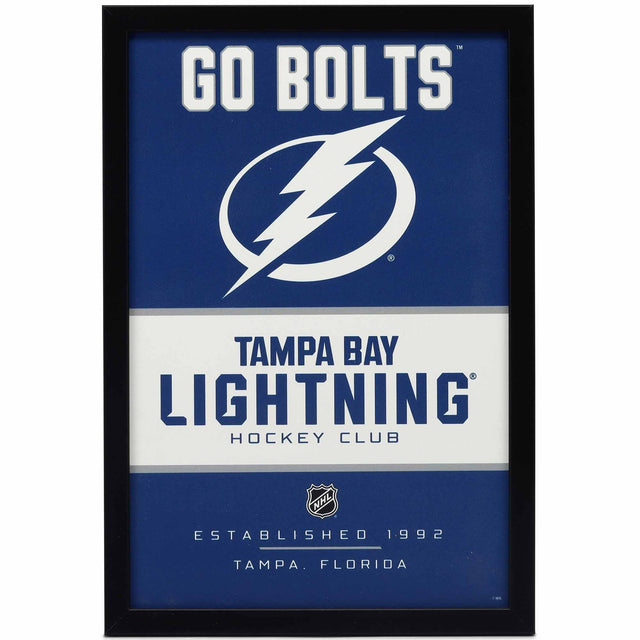 Tampa Bay Lightning Team Spirit Framed Wood Wall Decor