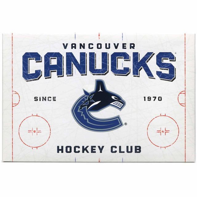 Decoración de pared en lienzo con la pista de patinaje de los Vancouver Canucks