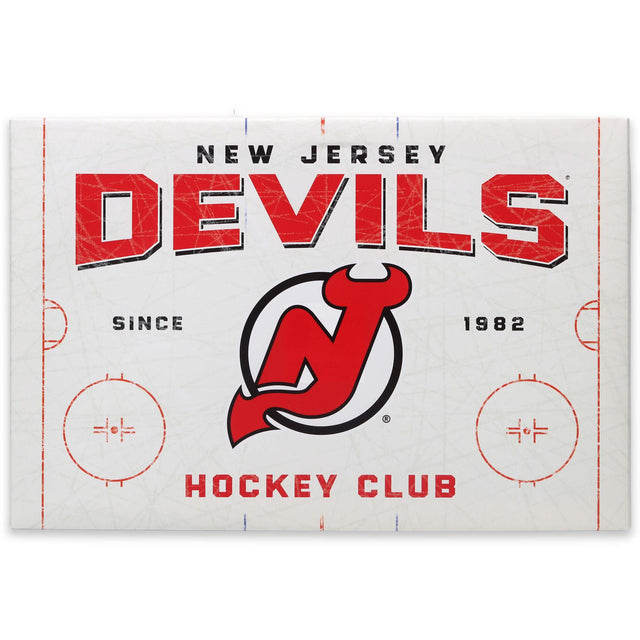 Decoración de pared en lienzo de la pista de patinaje de los New Jersey Devils