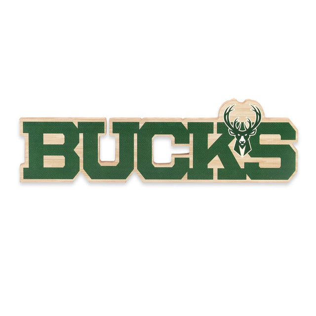Decoración de mesa de madera cortada con láser de los Milwaukee Bucks