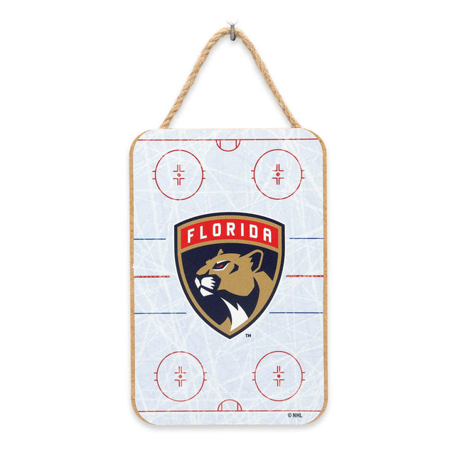 Decoración de pared de madera para colgar en la pista de patinaje de los Florida Panthers