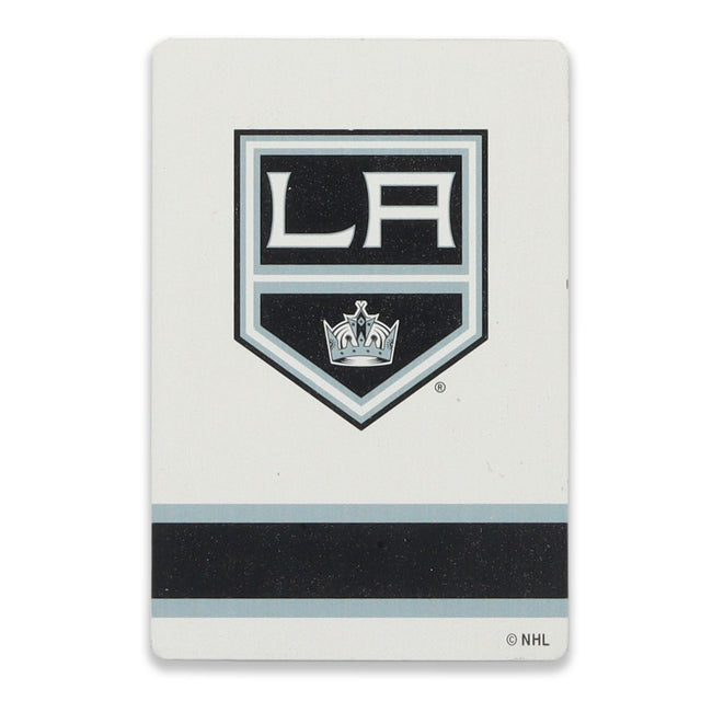 Imán de madera rayado con el logotipo de Los Angeles Kings de la Liga Nacional de Hockey (NHL)