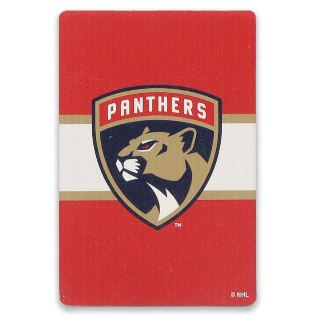 Imán de madera rayado con el logotipo de los Florida Panthers de la Liga Nacional de Hockey (NHL)