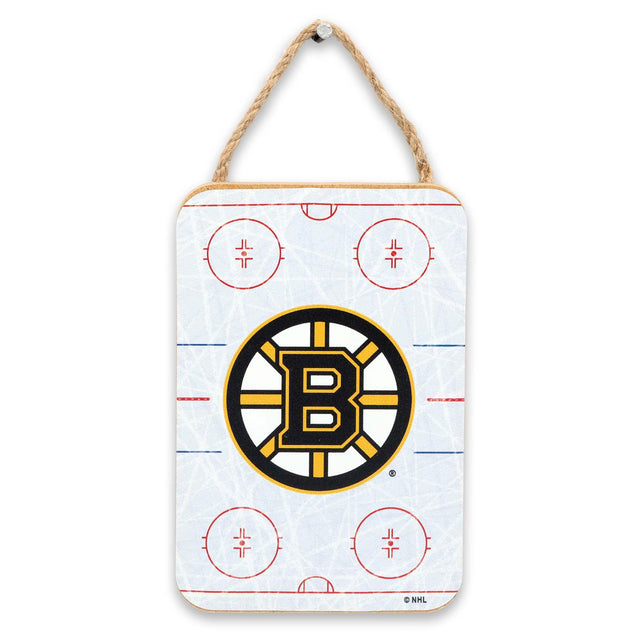 National Hockey League NHL Boston Bruins Rink Hanging Wood Wall Decor