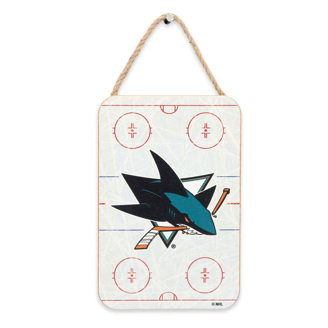 National Hockey League NHL San Jose Sharks Rink Hanging Wood Wall Decor