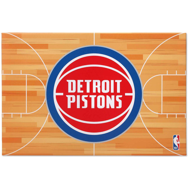 Decoración de pared en lienzo de la cancha de los Detroit Pistons