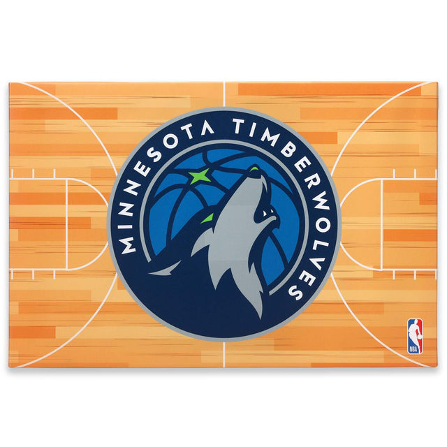 Decoración de pared en lienzo de la cancha de Minnesota Timberwolves