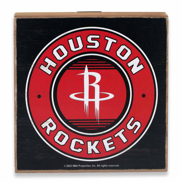 Houston Rockets Logo Deep Wood Wall Decor