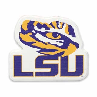 Louisiana State University Logo Wood Magnet