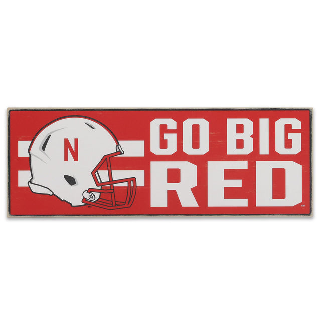 Nebraska Go Big Red Traditions Wood Sign