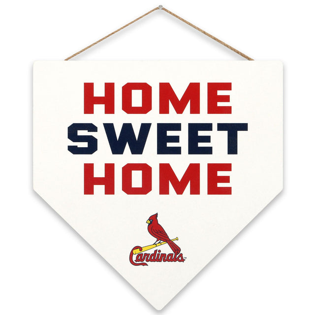 St. Louis Cardinals Home Sweet Home Plate Hanging Wood Wall Decor for Man Cave, Office, or Game Room