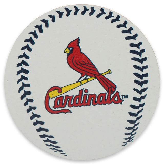 STL Baseball Wood Magnet