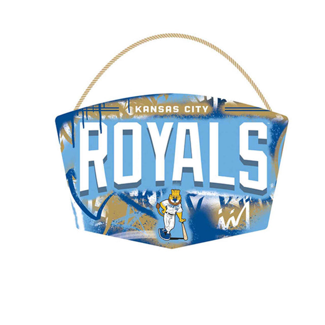 KC Royals Graffiti Hanging Wood