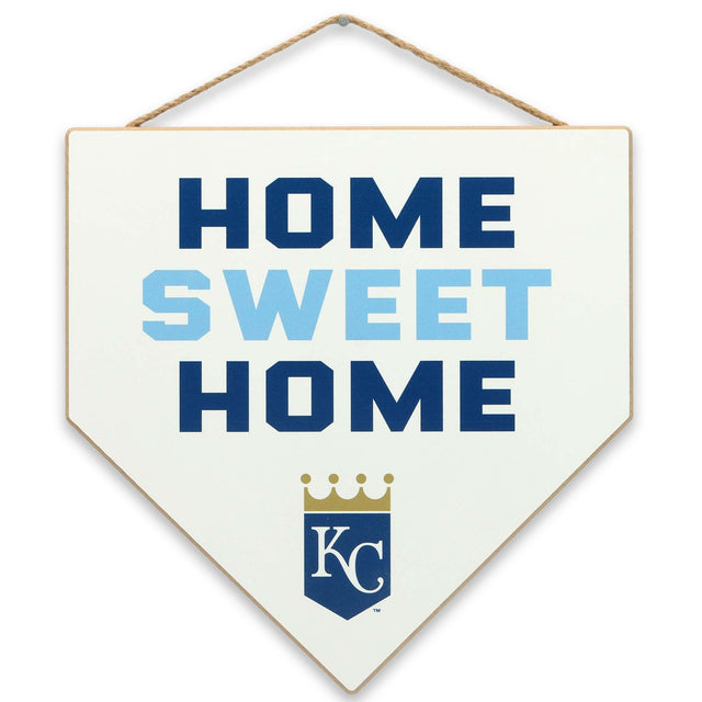 Decoración de pared de madera colgante con la frase Home Sweet Home de los Kansas City Royals para la cueva del hombre, la oficina o la sala de juegos