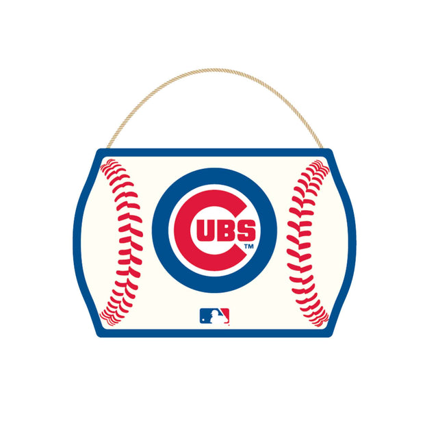 Chicago Cubs Baseball Hanging Wood