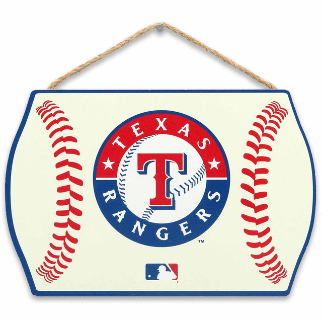 Texas Rangers Baseball Hanging Wood