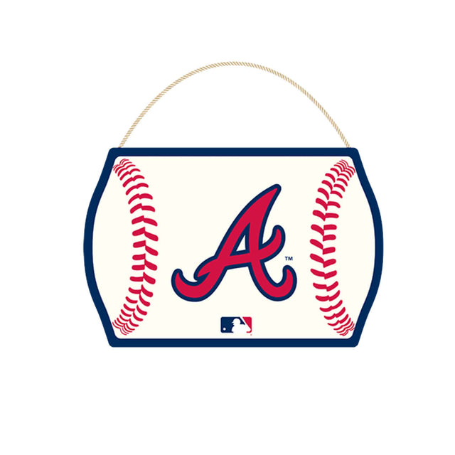 Atlanta Braves Baseball Hanging Wood