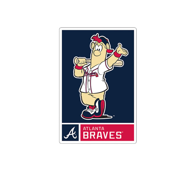 Blooper Braves Mascot Wood Magnet