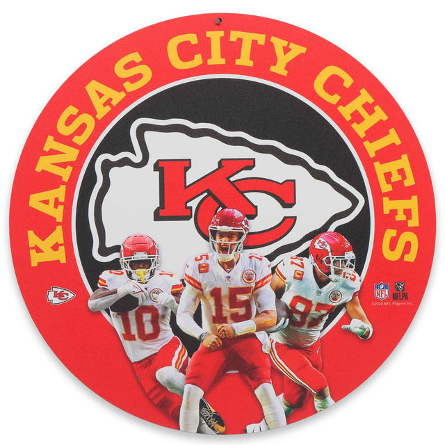 NFL Kansas City Chiefs Gameday Round Metal Sign