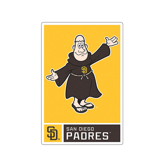The Swinging Friar Padres Mascot Wood Magnet