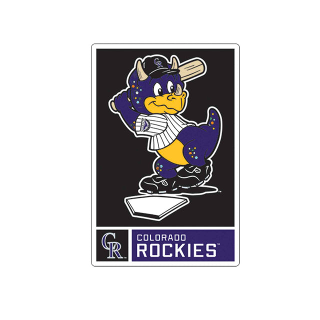 Dinger Rockies Mascot Wood Magnet