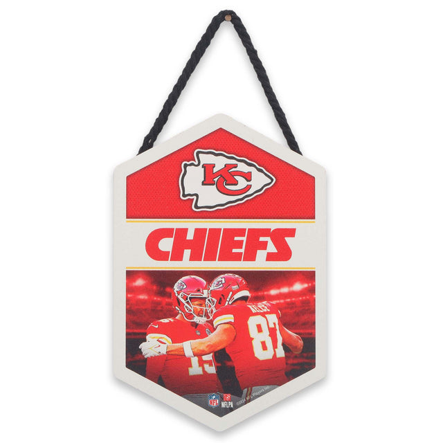 KC Chiefs Stadium Lights Hanging Wood