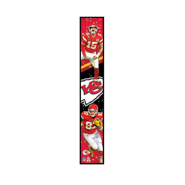 NFL Kansas City Chiefs Patrick Mahomes & Travis Kelce Action Tower Vertical Wood Wall Decor