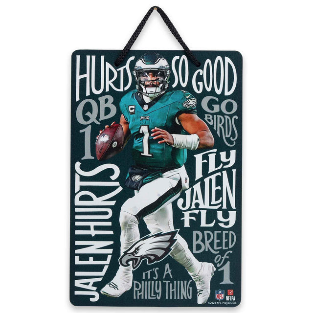 Philadelphia Eagles Winning Words Hanging X-Metal