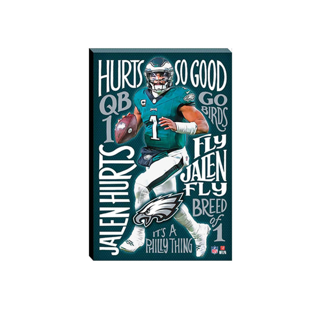 NFL Philadelphia Eagles Jalen Hurts Winning Words Canvas Wall Decor