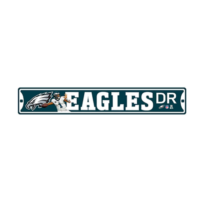 NFL Philadelphia Eagles Jalen Hurts Metal Street Sign