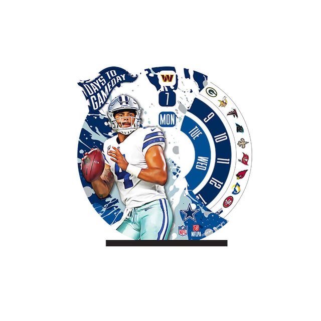 NFL Dallas Cowboys Dak Prescott Gameday Countdown Wood Decor