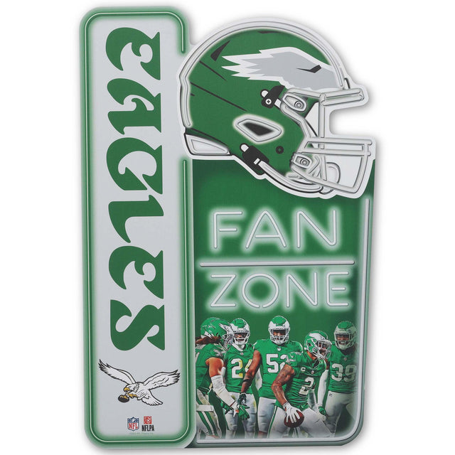 NFL Philadelphia Eagles Fan Zone Throwback Metal Sign
