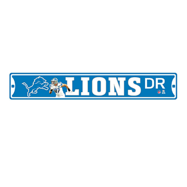 NFL Detroit Lions Aidan Hutchinson Metal Street Sign
