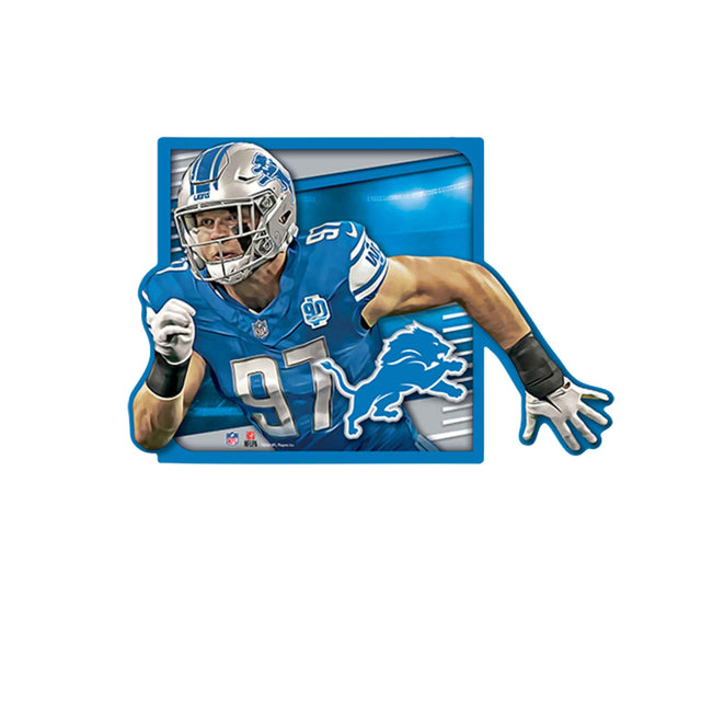 NFL Detroit Lions Aidan Hutchinson In Motion Wood Wall Decor