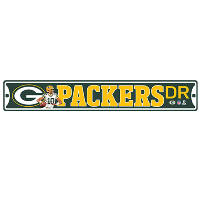 NFL Green Bay Packers Jordan Love Metal Street Sign