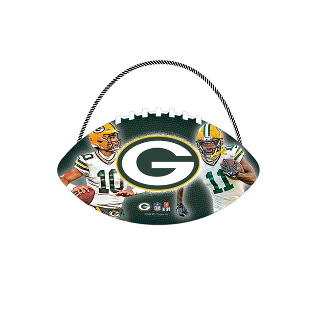 Green Bay Packers Football Hanging Wood