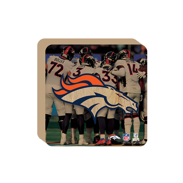 Denver Broncos Team Huddle Tabletop Wood