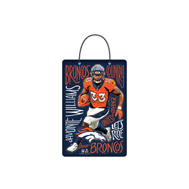 Denver Broncos Winning Words Hanging X-Metal